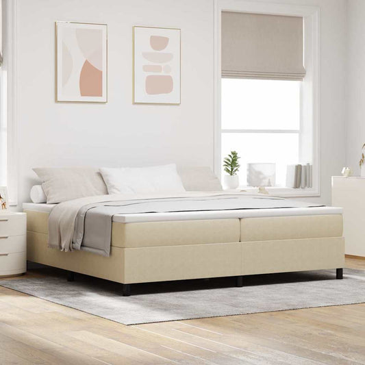Boxspringbett Grau-Grün 200 x 200 cm Cordstoff