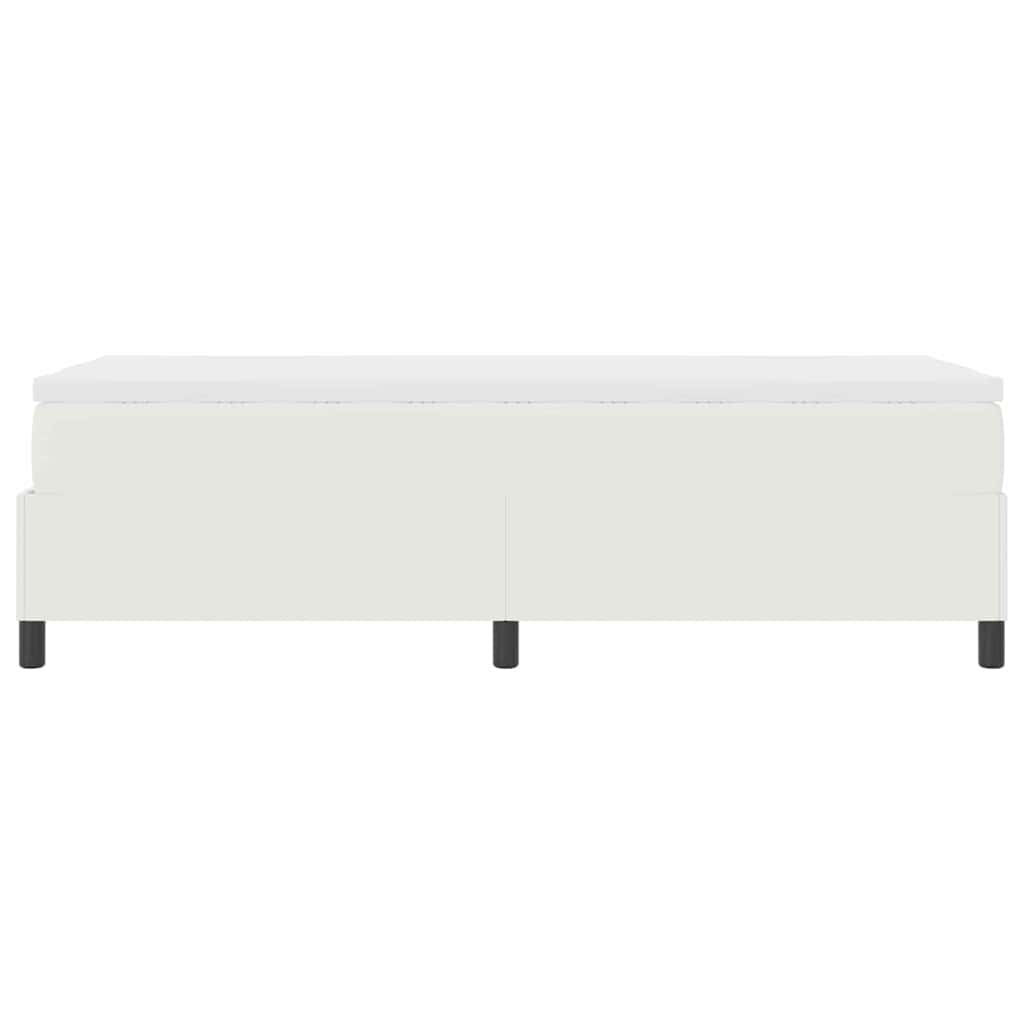 Boxspringbett Creme und Weiß 203 x 80 x 60 cm Cordstoff