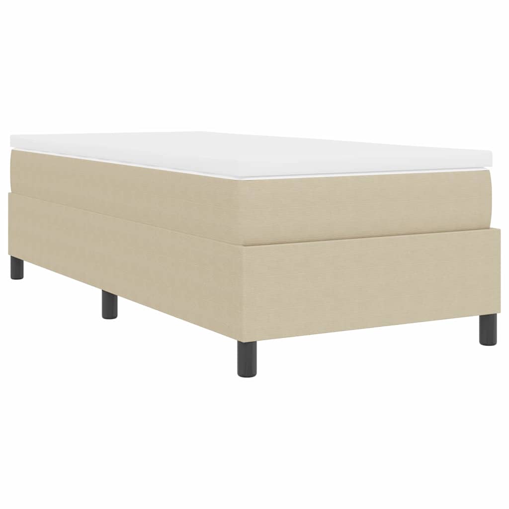 Boxspringbett Hellgrau und Weiß 193 x 90 x 60 cm Cordstoff