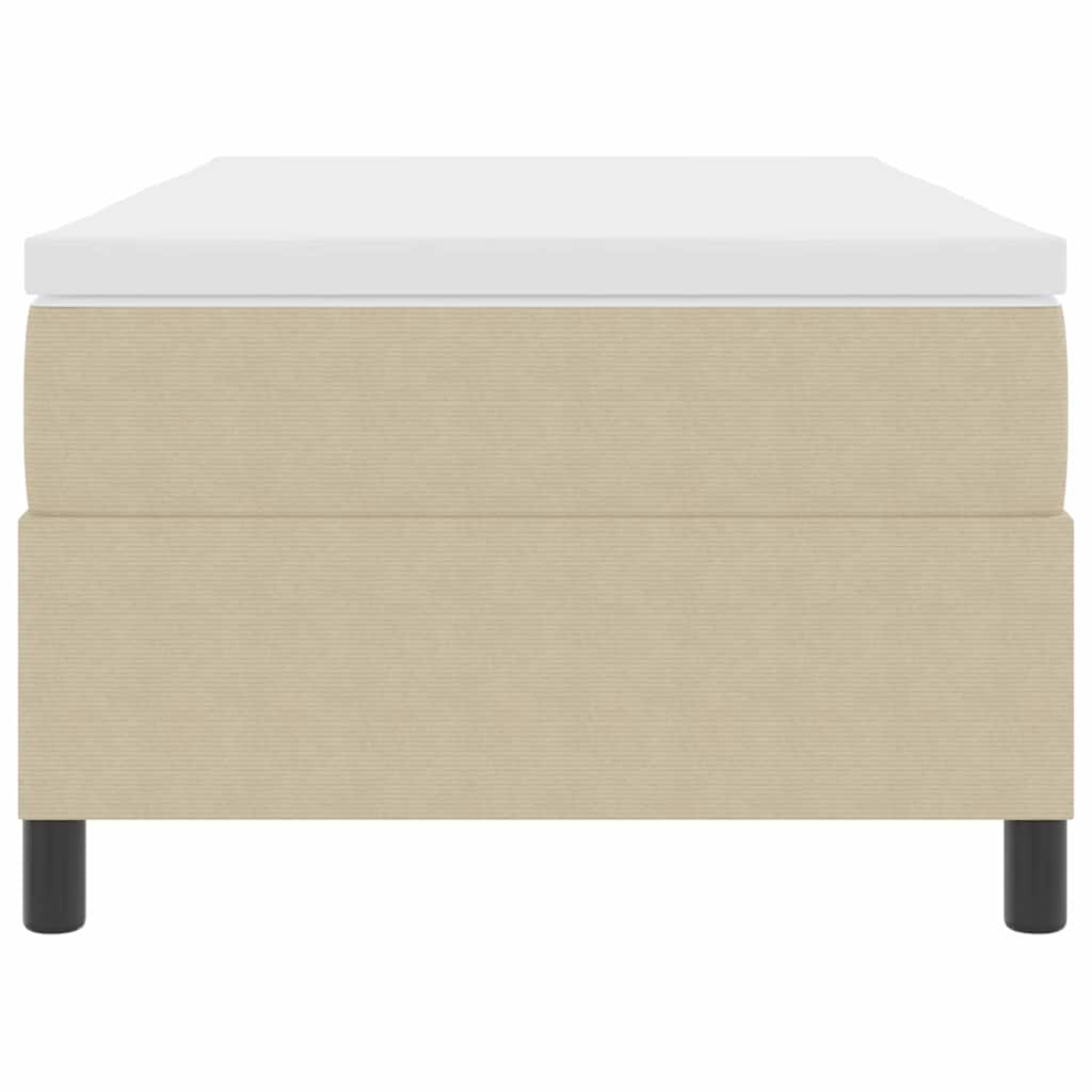 Boxspringbett Hellgrau und Weiß 193 x 90 x 60 cm Cordstoff