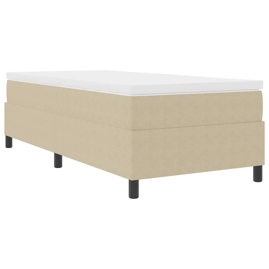 Boxspringbett Hellgrau und Weiß 203 x 100 x 60 cm Cordstoff