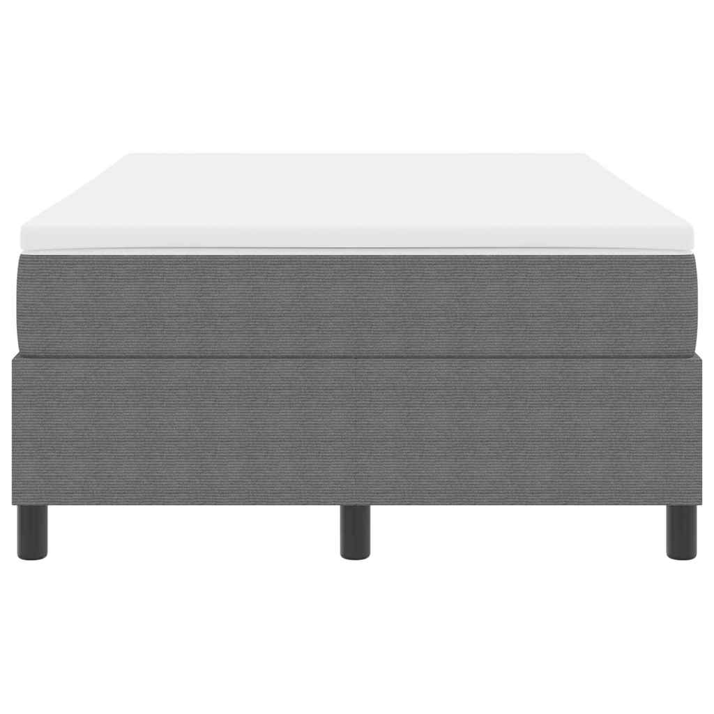 Boxspringbett Hellgrau und Weiß 120 x 190 cm Cordstoff