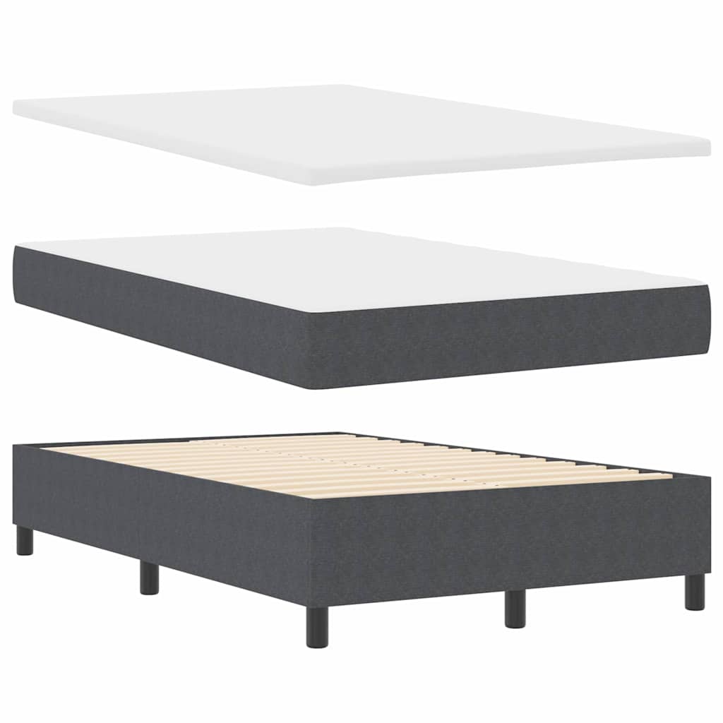 Boxspringbett Dunkelgrau 203 x 120 x 60 cm Cordstoff