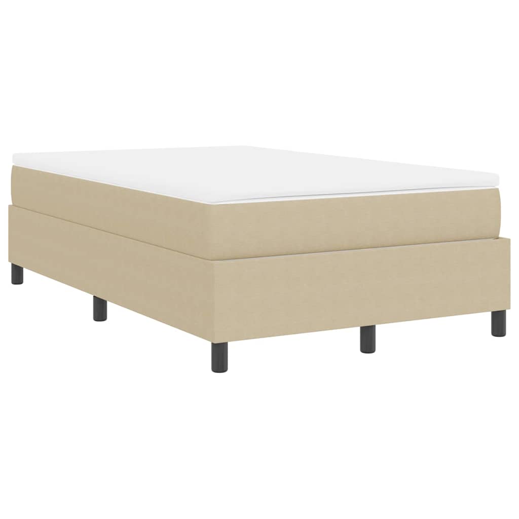 Boxspringbett Hellgrau und Weiß 203 x 120 x 60 cm Cordstoff