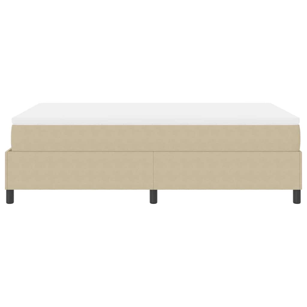 Boxspringbett Hellgrau und Weiß 203 x 120 x 60 cm Cordstoff