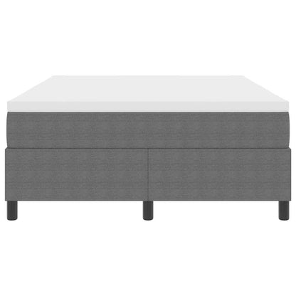 Boxspringbett Hellgrau und Weiß 140 x 190 cm Cordstoff
