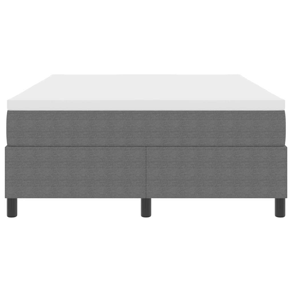Boxspringbett Hellgrau und Weiß 140 x 200 cm Cordstoff