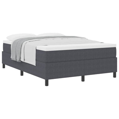 Boxspringbett Dunkelgrau und Weiß 140 x 200 cm Cordstoff