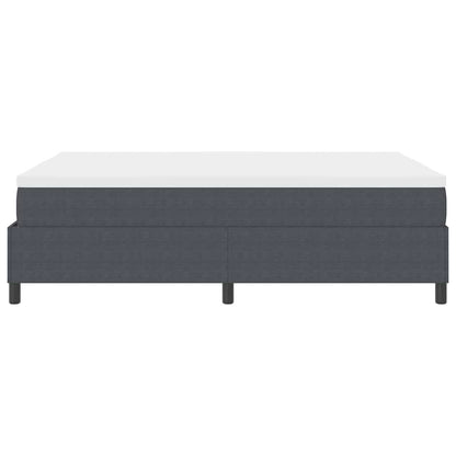 Boxspringbett Dunkelgrau und Weiß 140 x 200 cm Cordstoff