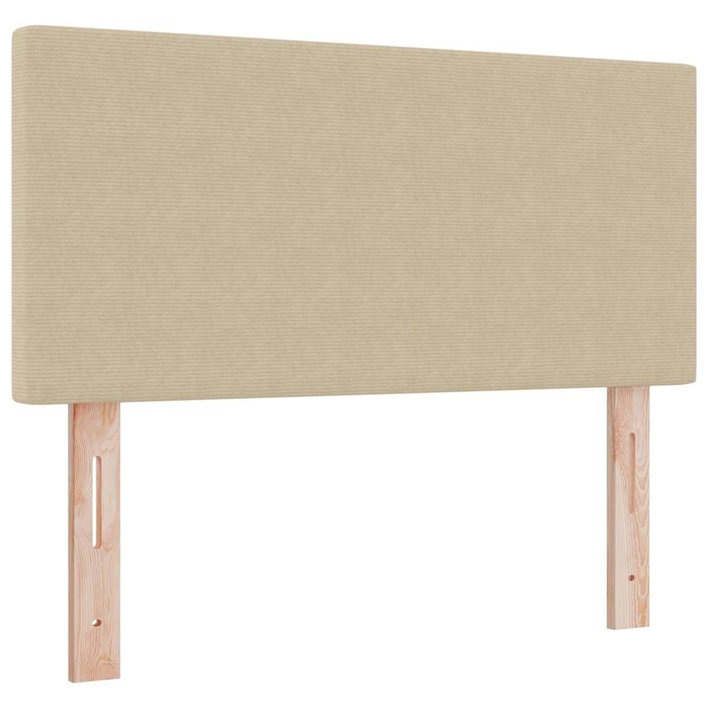 Boxspringbett Hellgrau und Weiß 203 x 100 x 88 cm Cordstoff