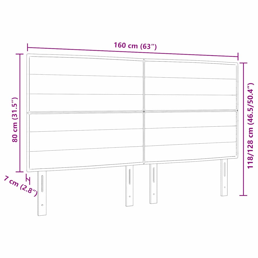 Kopfteil Dunkelgrau Stoff