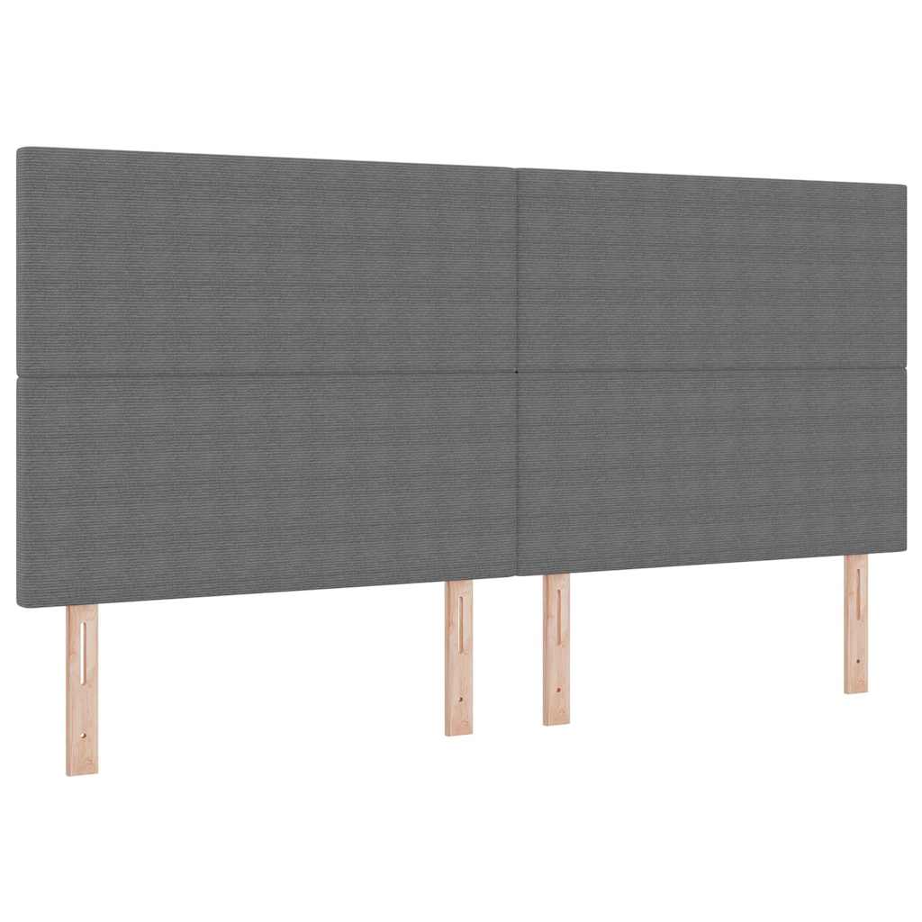 Kopfteil Hellgrau 200 cm Cordstoff