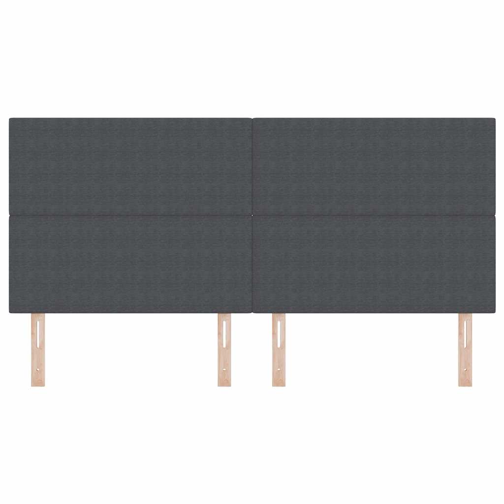 Kopfteil Dunkelgrau 200 cm Cordstoff