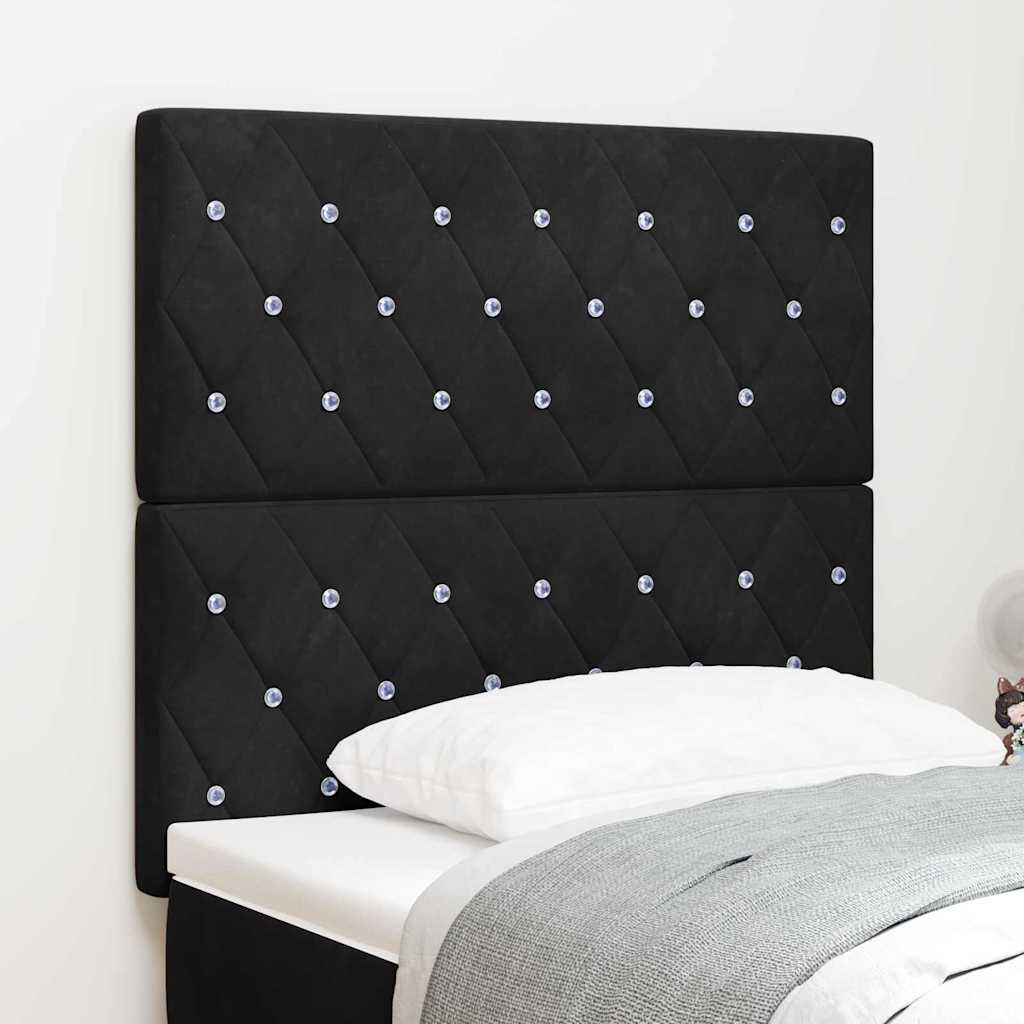 Kopfteil Schwarz 90 cm Samt