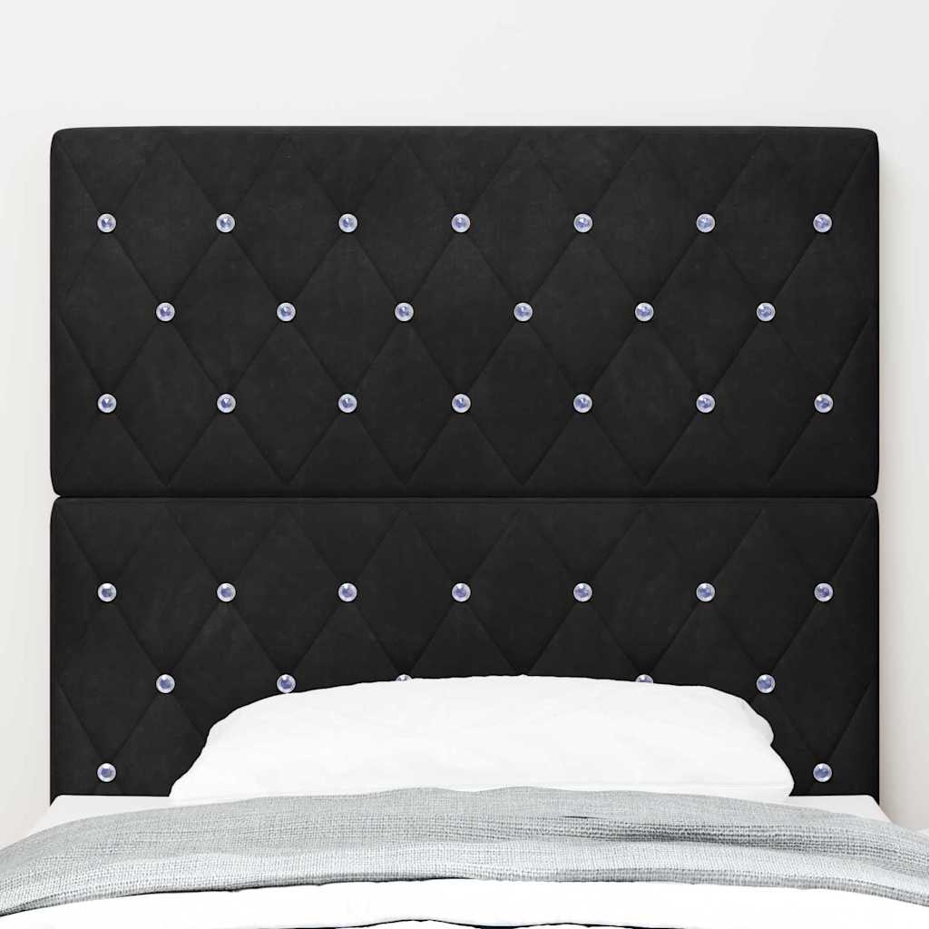 Kopfteil Schwarz 90 cm Samt