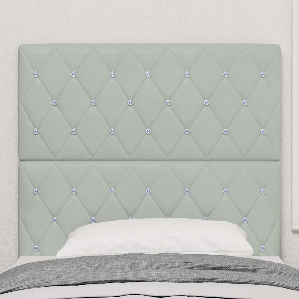 Kopfteil Hellgrau 100 cm Samt