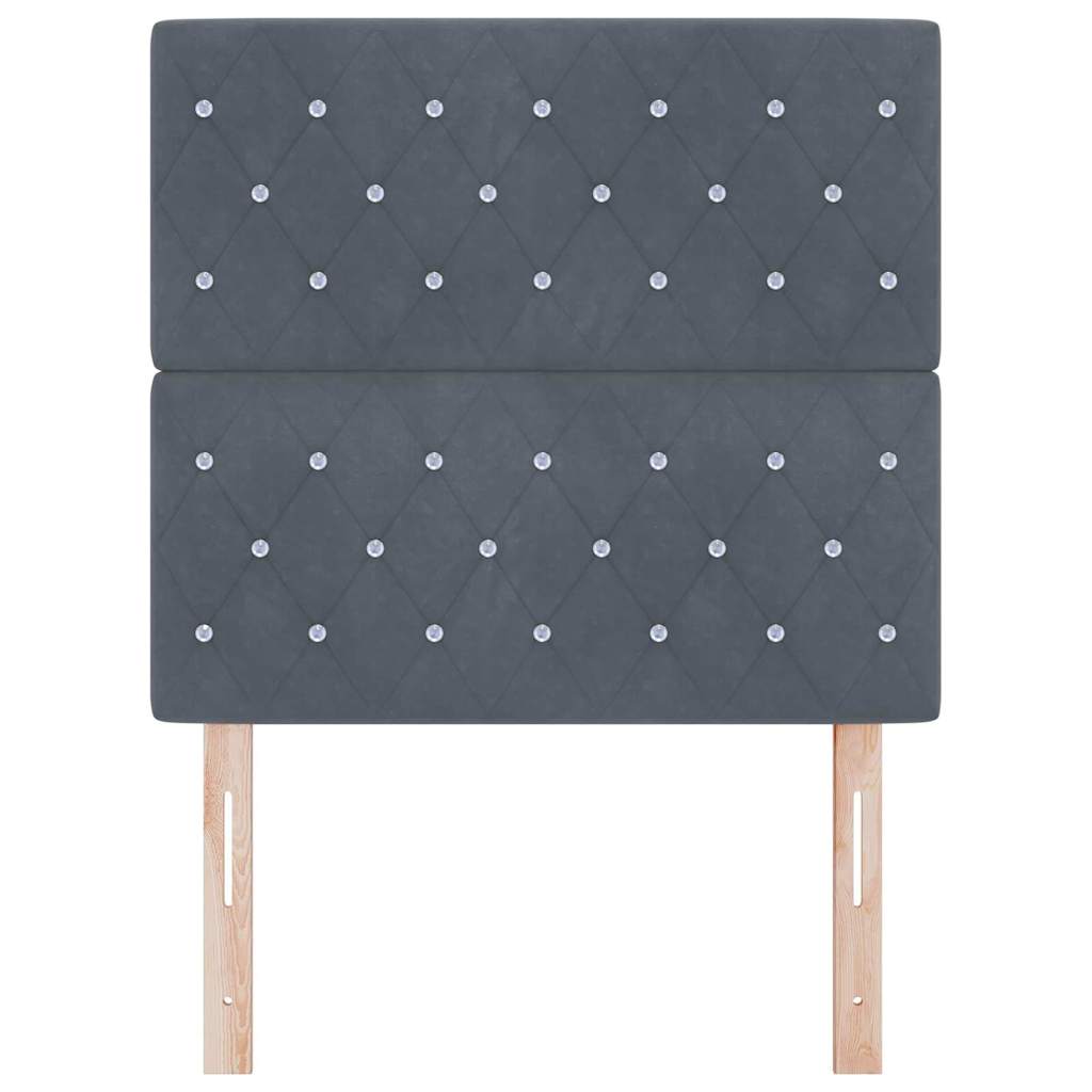 Kopfteil Dunkelgrau 100 cm Samt