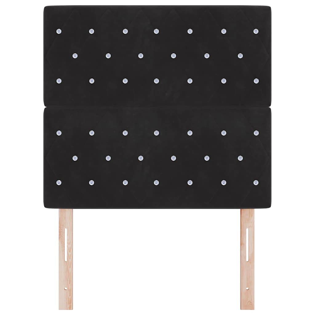 Kopfteil Schwarz 100 cm Samt