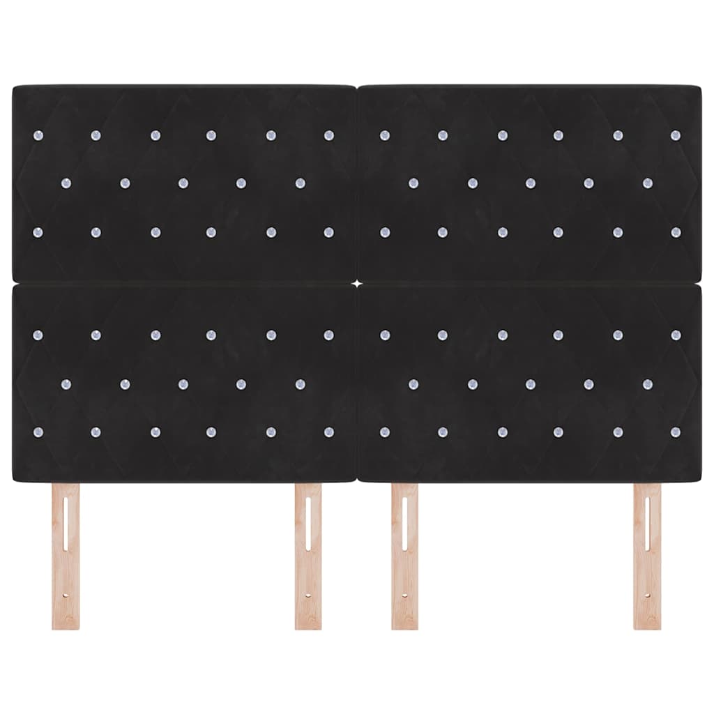 Kopfteil Schwarz 144 cm Samt
