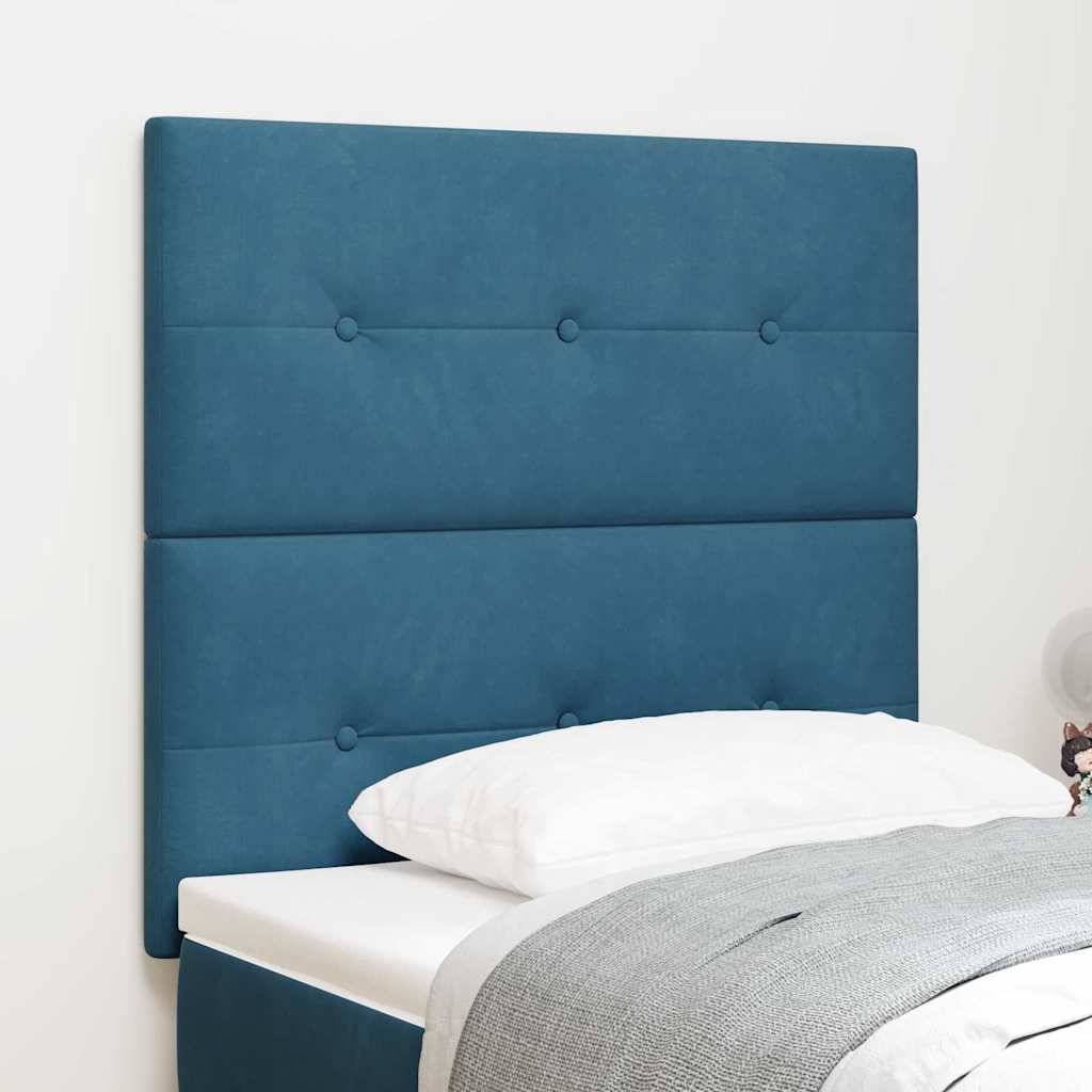 Kopfteil Dunkelblau 90 cm Samt