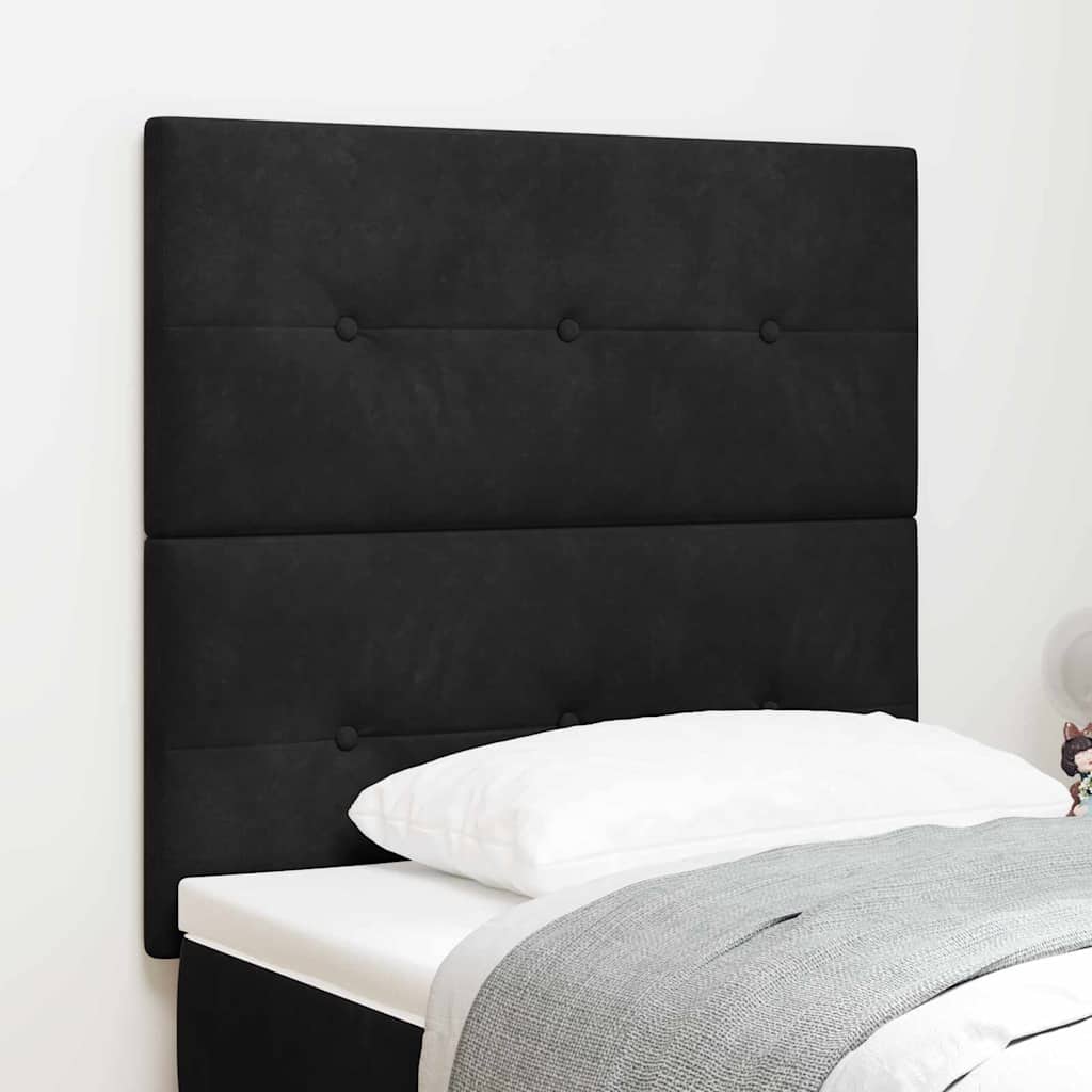 Kopfteil Schwarz 100 cm Samt