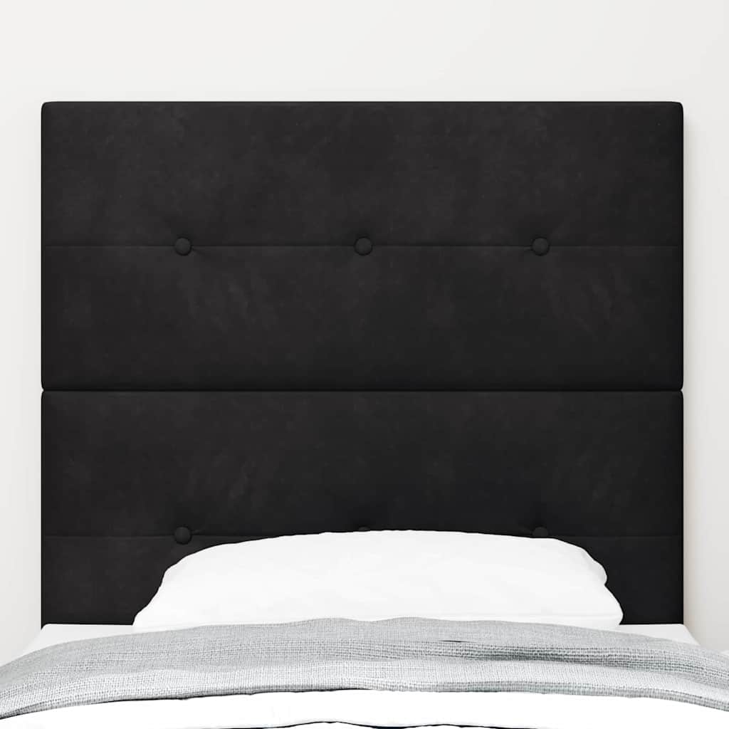 Kopfteil Schwarz 100 cm Samt