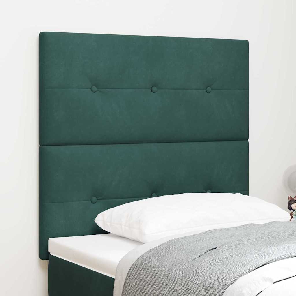 Kopfteil Dunkelgrün 100 cm Samt