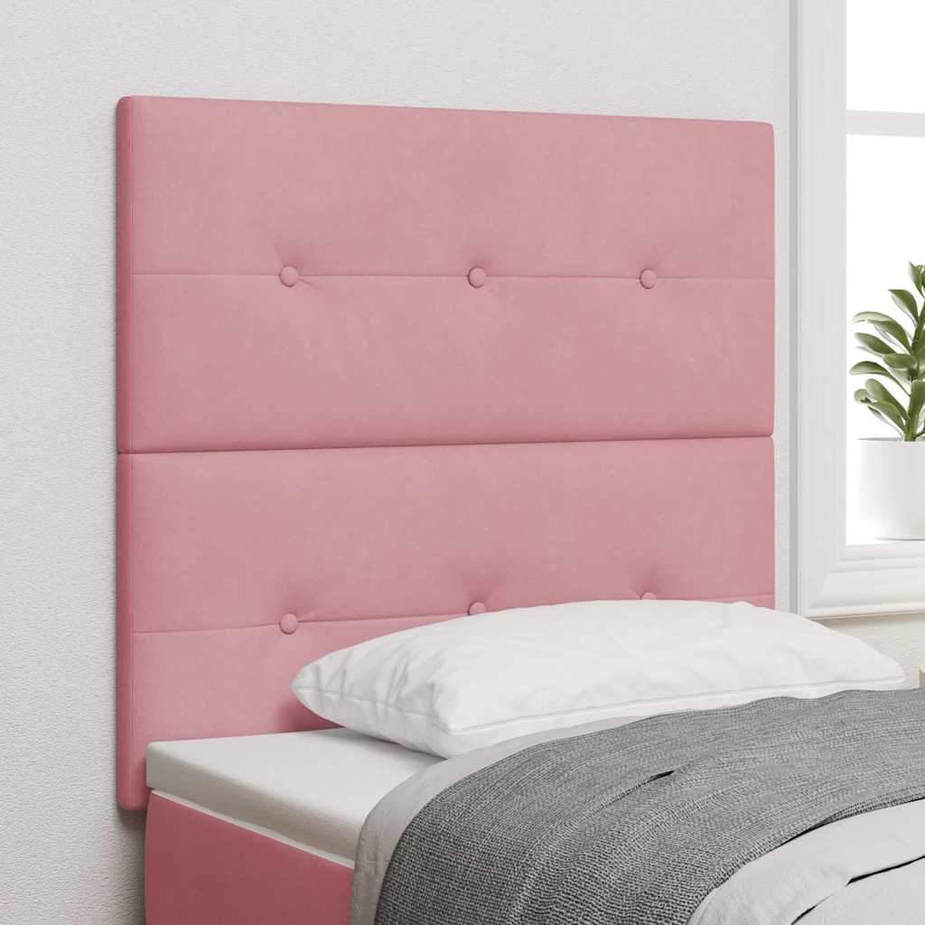 Kopfteil Rosa 100 cm Samt