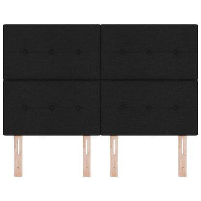Höhenverstellbares Kopfteil mit Kopfteil Schwarz 144 cm Stoff