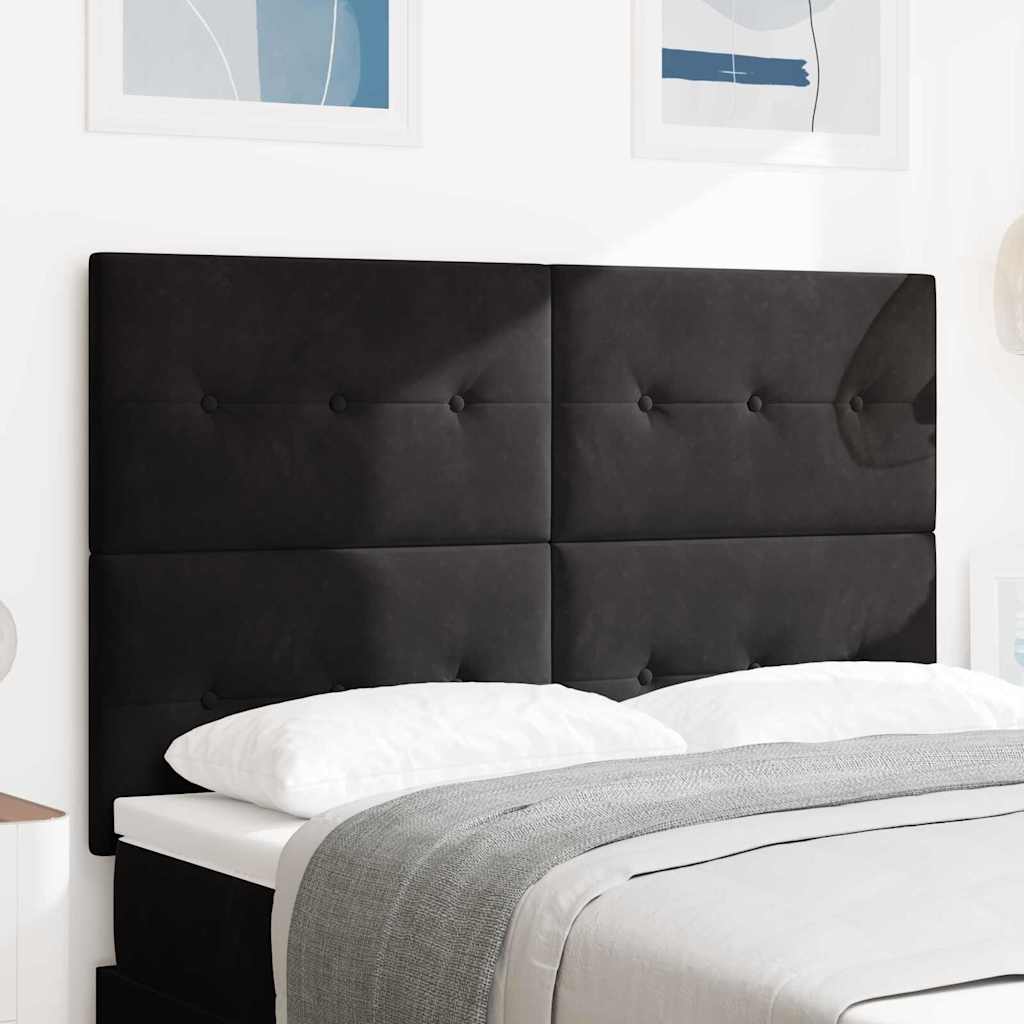 Kopfteil Schwarz 144 cm Samt