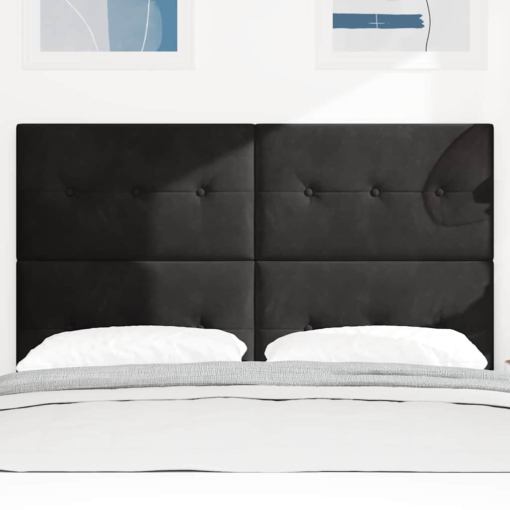 Kopfteil Schwarz 144 cm Samt
