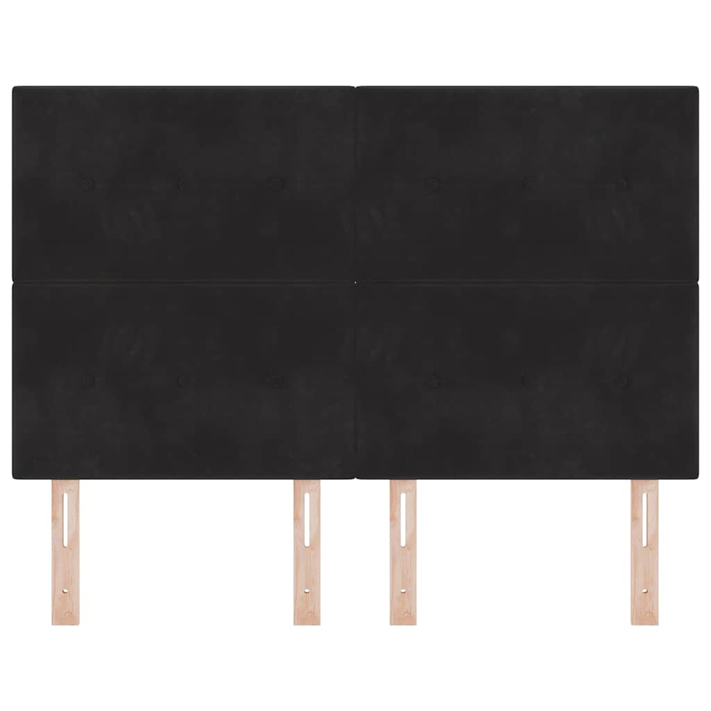 Kopfteil Schwarz 144 cm Samt