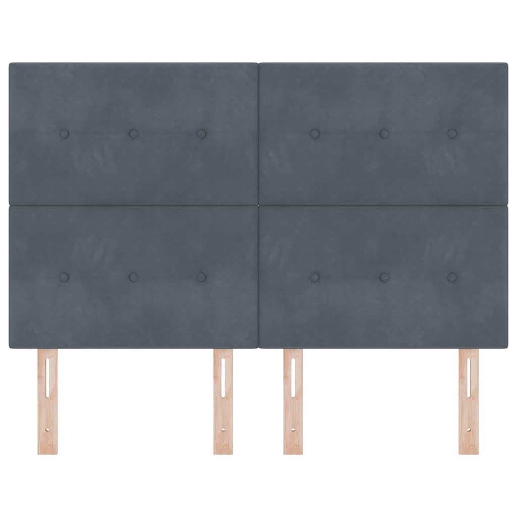 Kopfteil Dunkelgrau 160 cm Samt