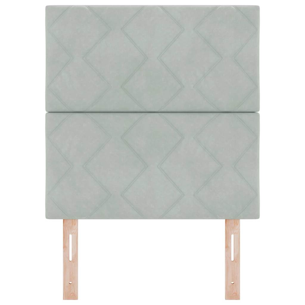 Kopfteil Hellgrau 80 cm Samt