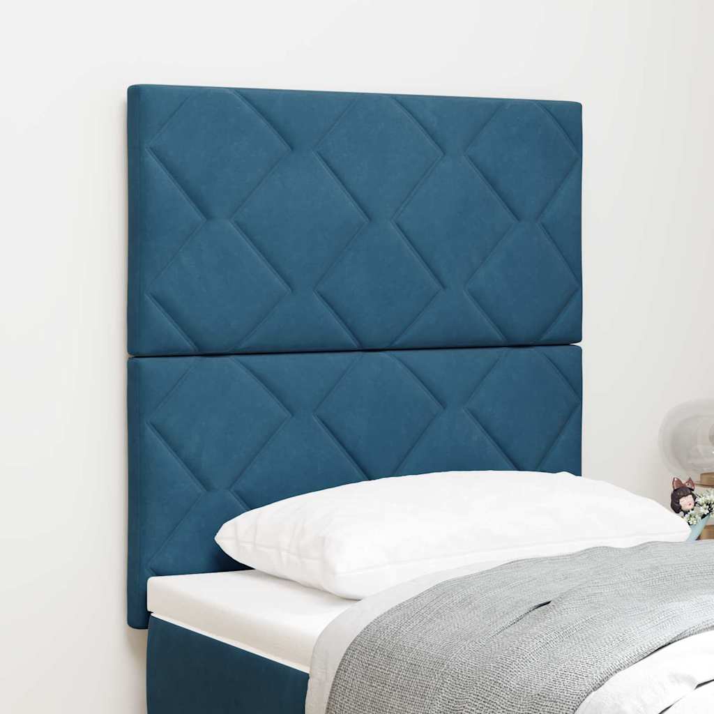 Kopfteil Dunkelblau 80 cm Samt