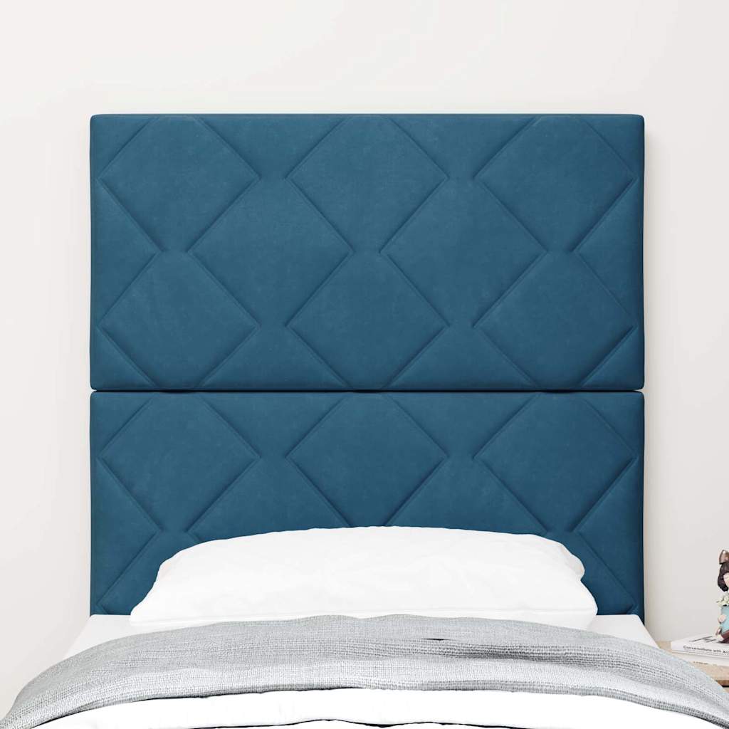 Kopfteil Dunkelblau 80 cm Samt