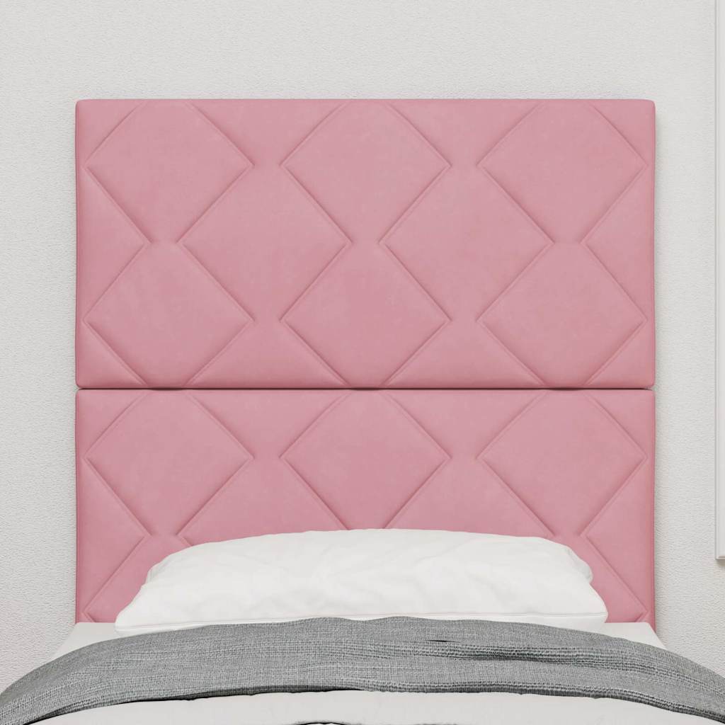 Kopfteil Rosa 80 cm Samt
