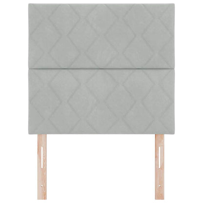 Kopfteil Hellgrau 90 cm Samt