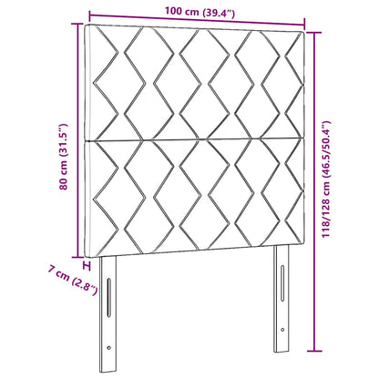 Kopfteil Dunkelgrau 100 cm Samt