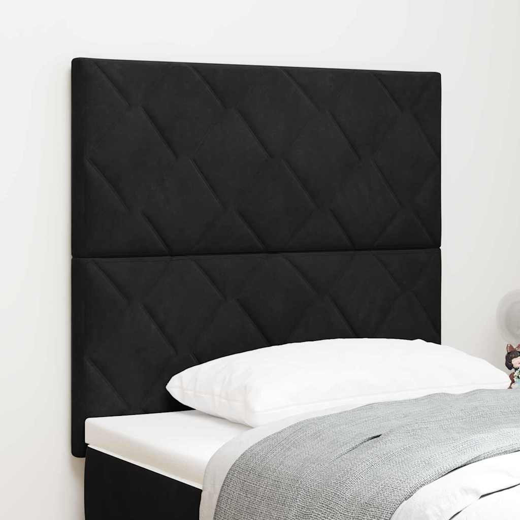 Kopfteil Schwarz 100 cm Samt
