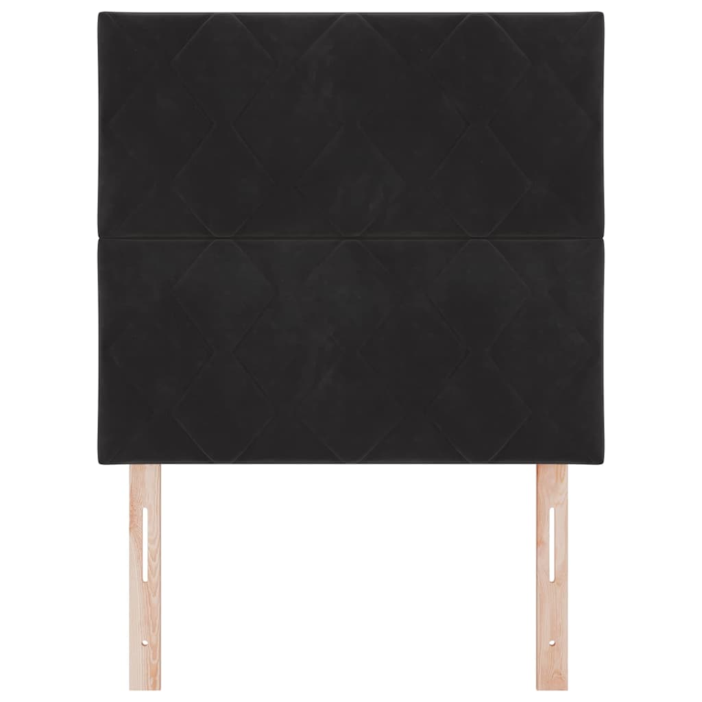 Kopfteil Schwarz 100 cm Samt