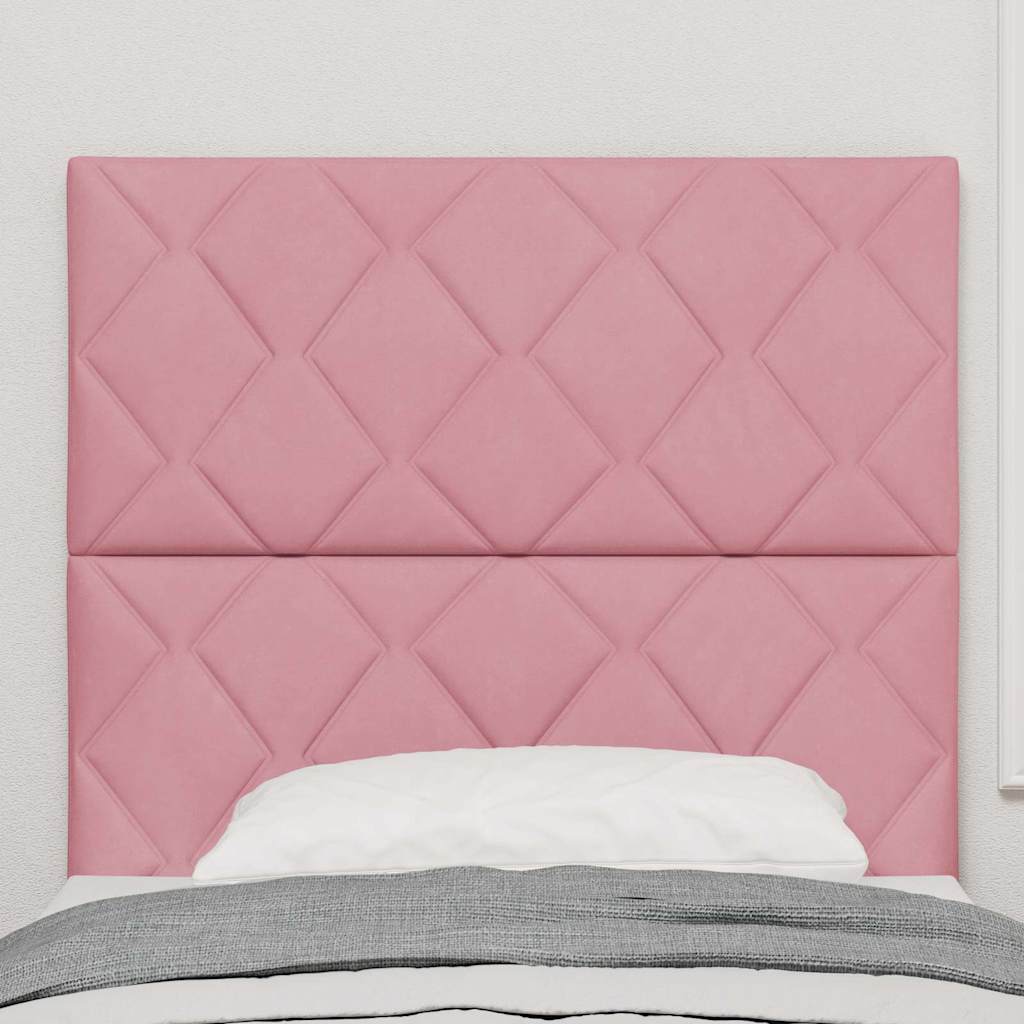 Kopfteil Rosa 100 cm Samt