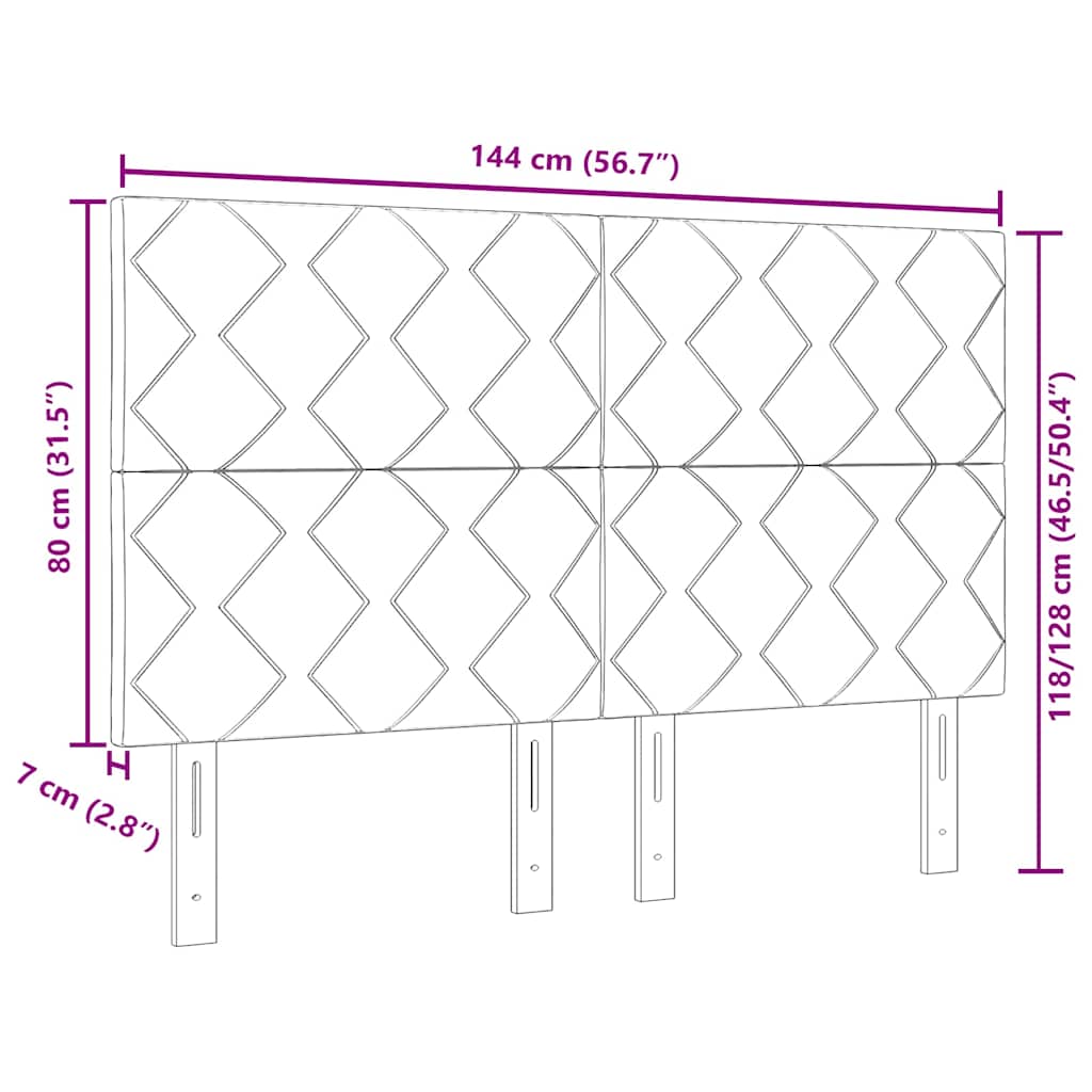 Kopfteil Dunkelgrau 144 cm Stoff