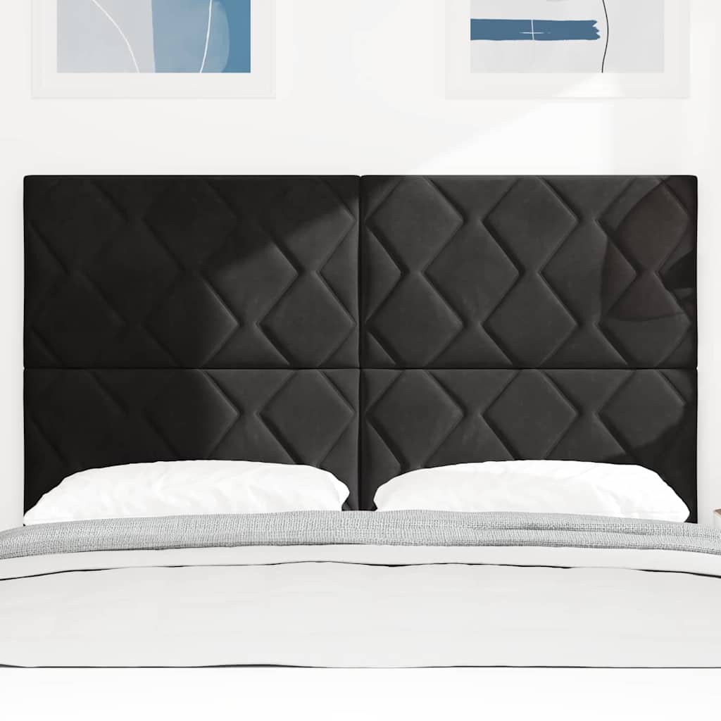 Kopfteil Schwarz 144 cm Samt