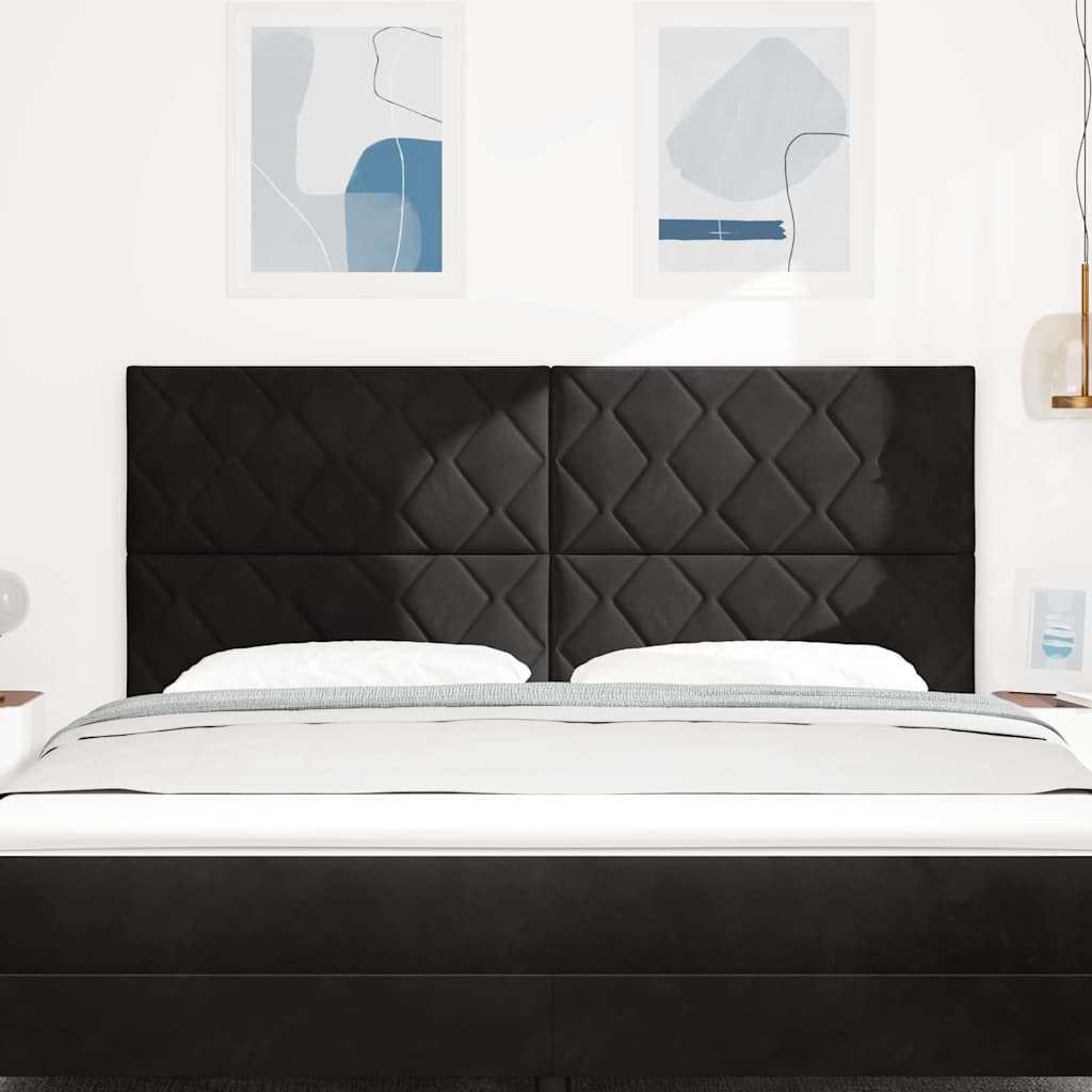 Kopfteil Schwarz 180 cm Samt