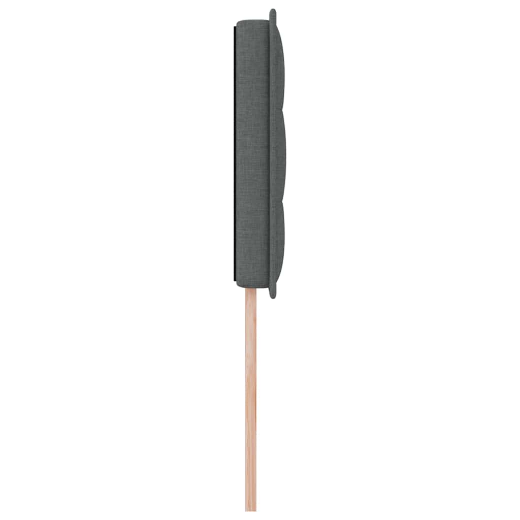 LED Kopfteil mit LED-Lichtleisten Dunkelgrau 90 cm Stoff