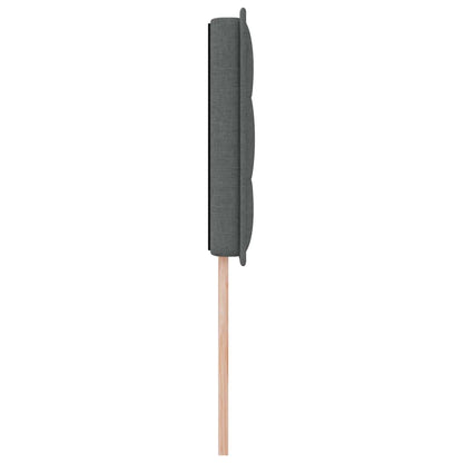 LED Kopfteil mit LED-Lichtleisten Dunkelgrau 90 cm Stoff