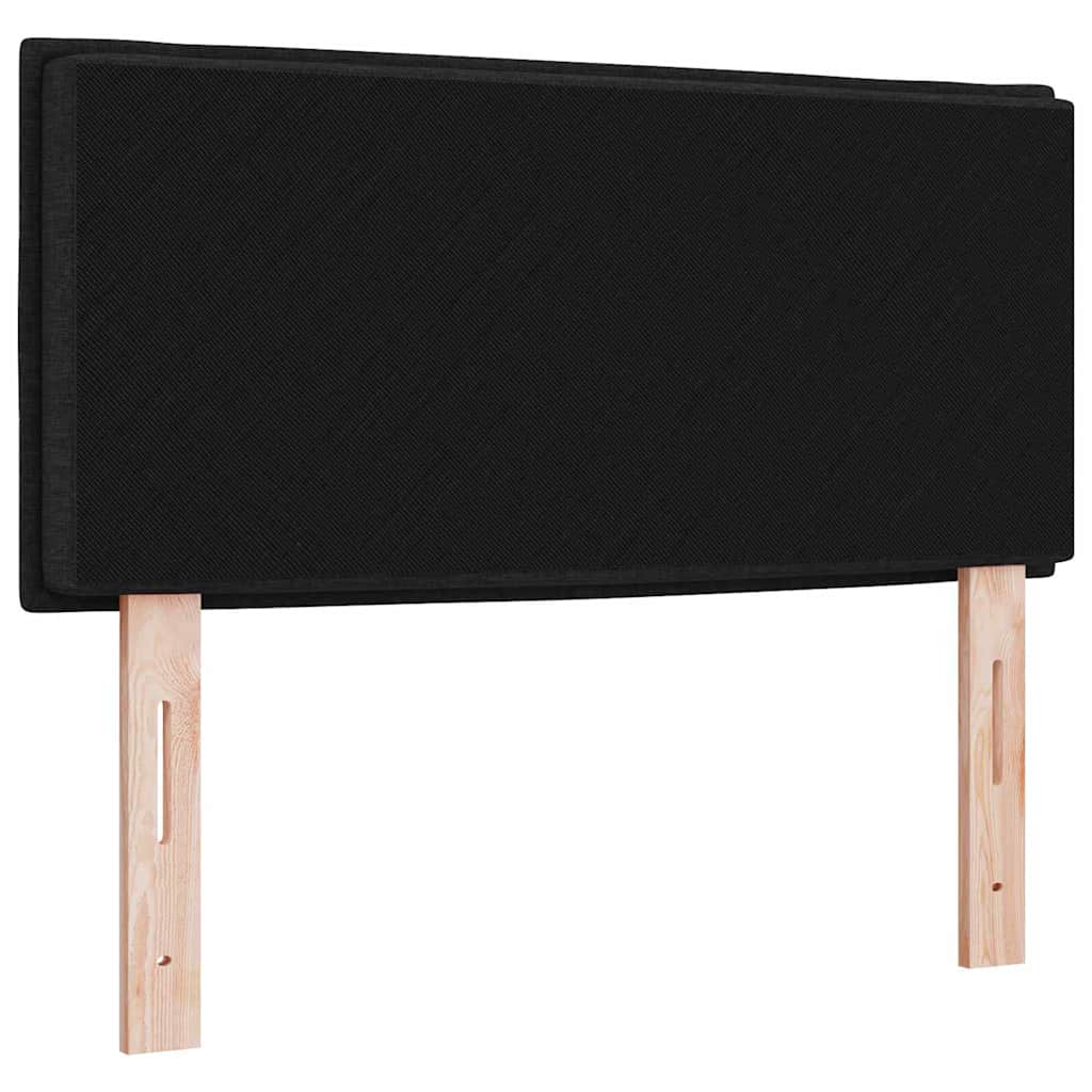 LED Kopfteil mit LED-Lichtleisten Schwarz 90 cm Stoff