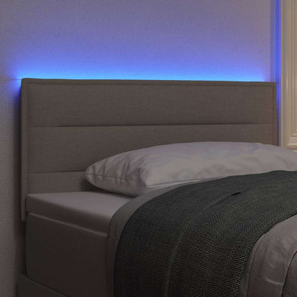 LED Kopfteil Taupe Stoff