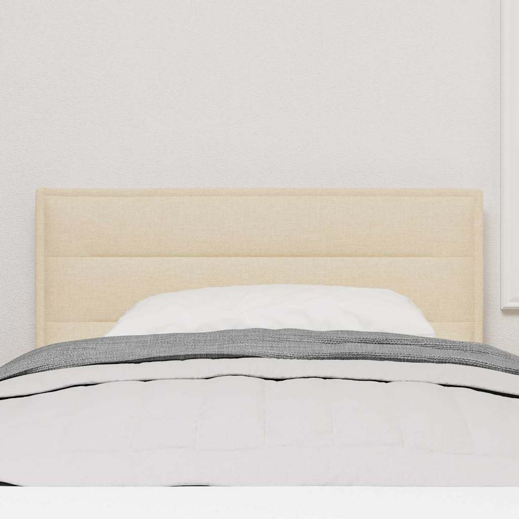 LED Kopfteil mit LED-Lichtleisten Creme 90 cm Stoff